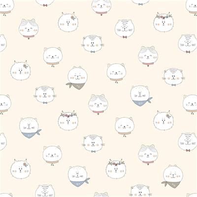 Clothworks Kitten Fun Y4568-57 Cream Online