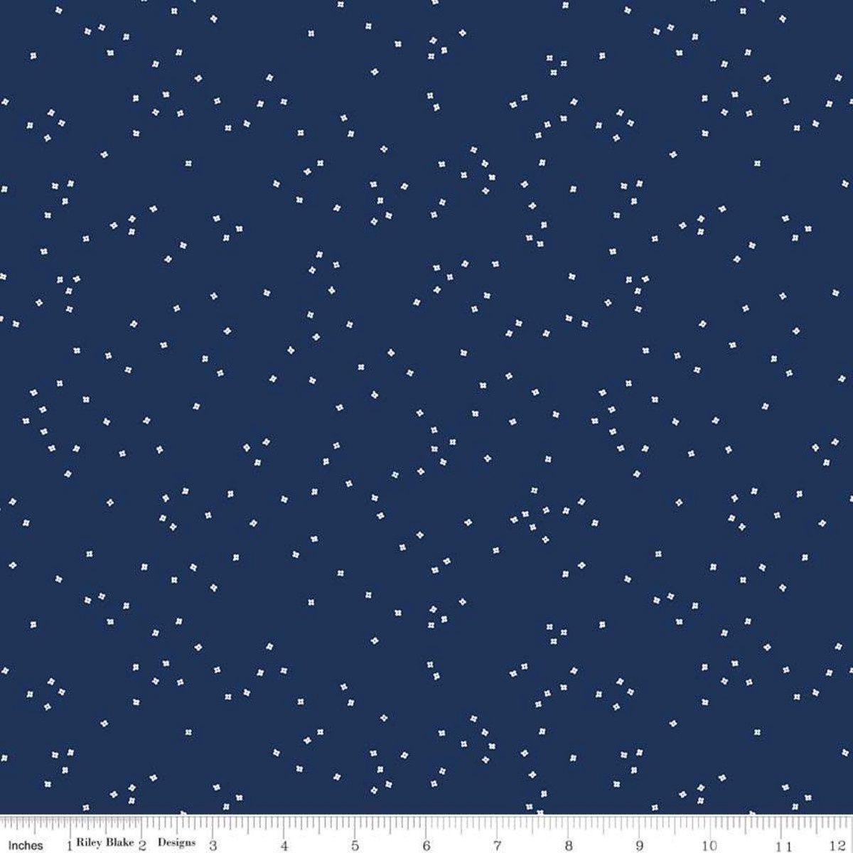 Riley Blake Blossoms in Color C715-Navy Online