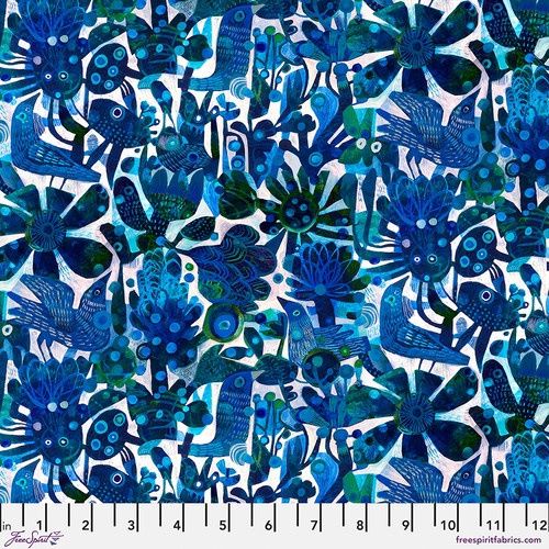 FreeSpirit Fabrics L'Heure Bleue PWES029.Ultramarine Online