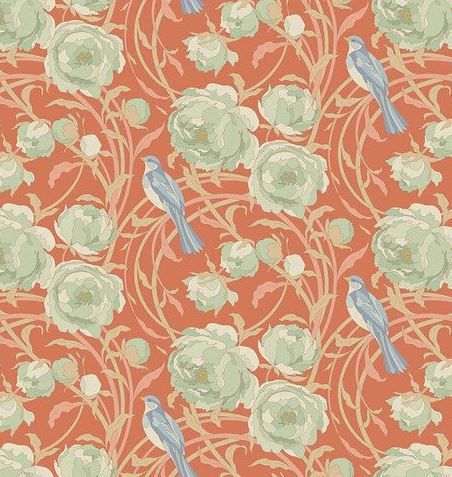 Tilda Fabrics Songbird TIL100642 Coral Online
