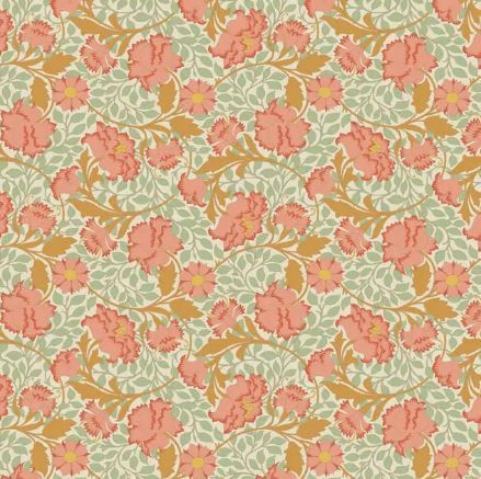 Tilda Fabrics Songbird TIL100641 Coral Online