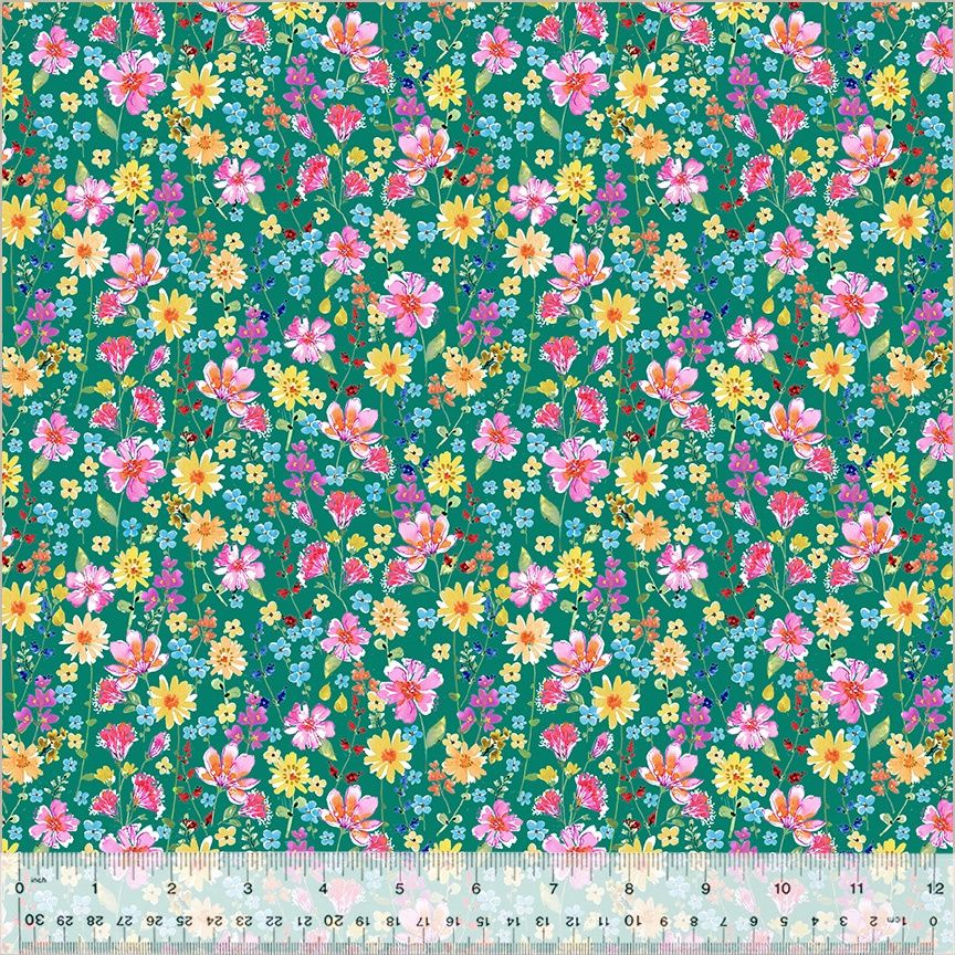 Windham Fabrics A Hummingbird's Charm 54182-3 Teal Online