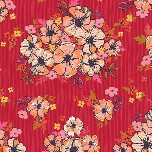 Art Gallery Fabrics The Flower Fields Blooming Burst Sunset FLF85909 Online