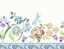 In The Beginning Fabrics Lovelies Border 23LOV 1 Multi Online