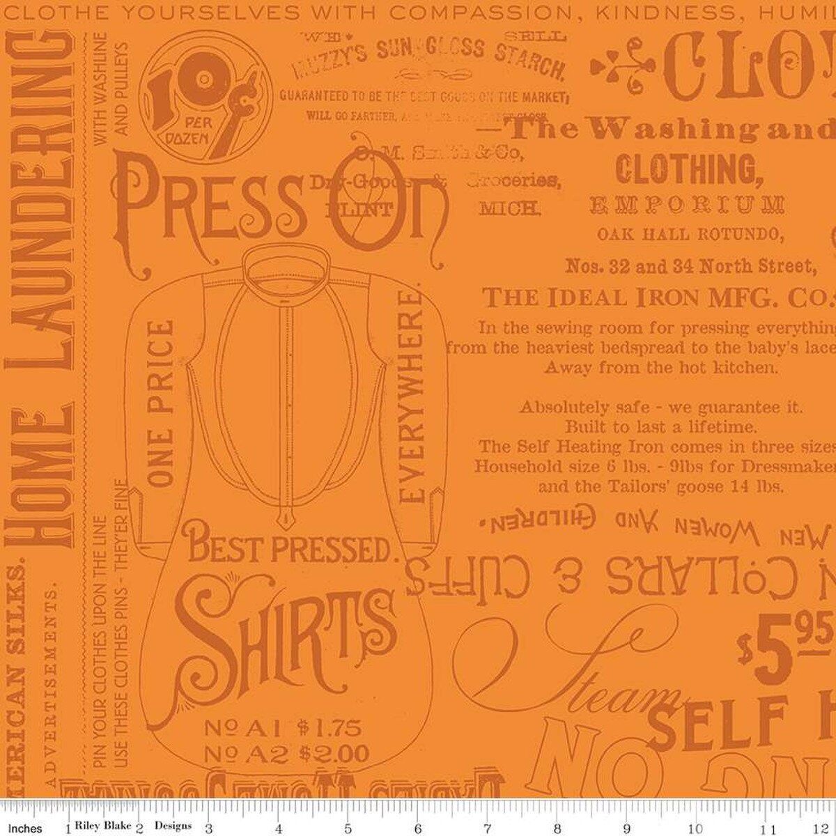 Riley Blake Press On C15259 Orange Online