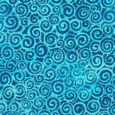 Clothworks Laurel Burch Basic Swirl Y1293-33 Aqua Online