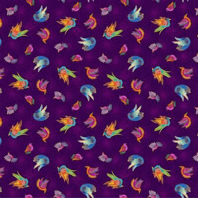 Clothworks Fantasticats Digital Y4346-28 Dark Purple Online