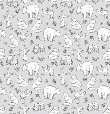 Clothworks Snowtime Y4551-5 Light Gray Online