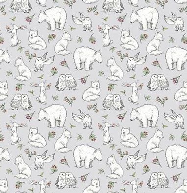 Clothworks Snowtime Y4551-5 Light Gray Online