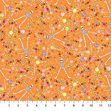 FIGO Fabrics Mr. Bones Sews 91075-56 Orange Online