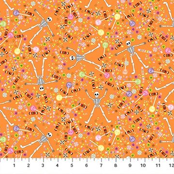 FIGO Fabrics Mr. Bones Sews 91075-56 Orange Online