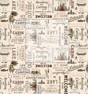 Clothworks Living the Dream Flannel Y4536-11 Light Khaki Online