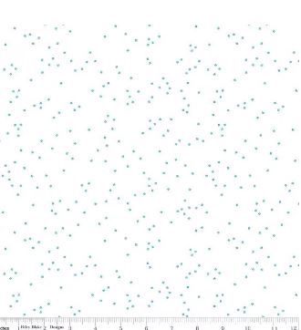 Riley Blake Blossoms on White C730 Peacock Online