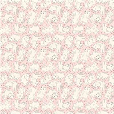 Clothworks Kitten Fun Y4569-41 Light Pink Online