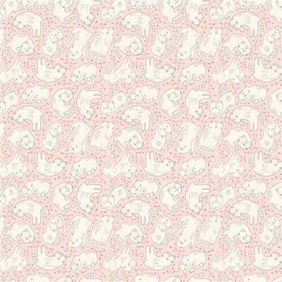 Clothworks Kitten Fun Y4569-41 Light Pink Online