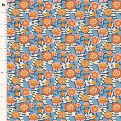 Tilda Fabrics Wallflower TIL100611 V15 Blue Online