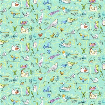 Clothworks What Friends Are For Y4270-101 Turquoise Online