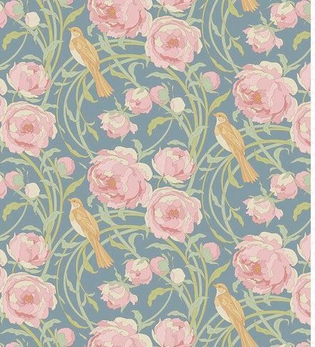 Tilda Fabrics Songbird TIL100655 Blue Online