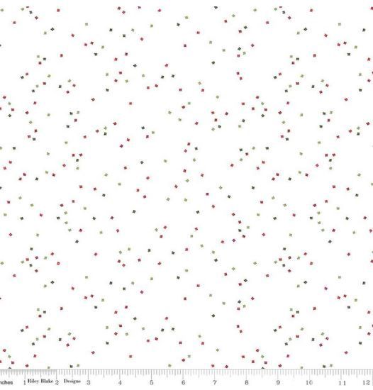 Riley Blake Blossoms on White C730 Santa Claus Online
