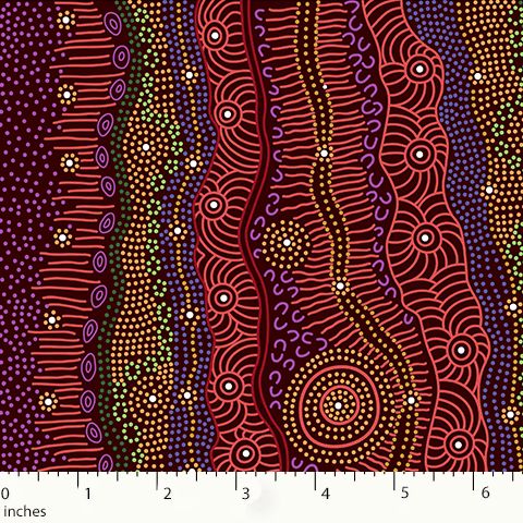 M&amp;S Textiles Australia Gathering By the Creek GBCBU Burgundy Online