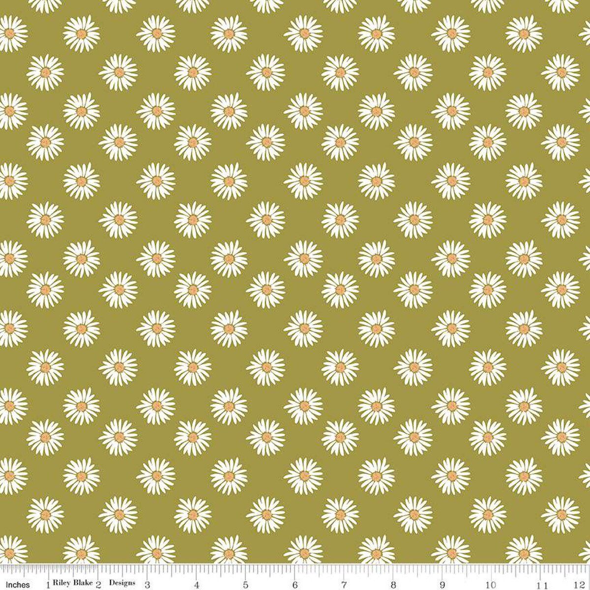 Riley Blake Flora No.6 Daisies C14461-Green Online