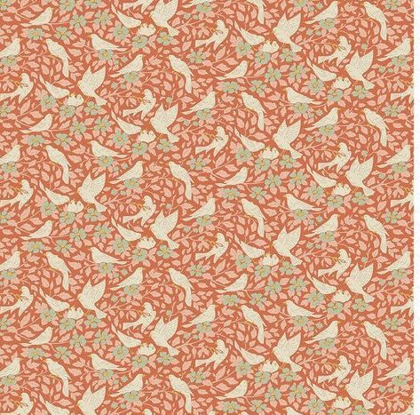 Tilda Fabrics Songbird  TIL100644 Coral Online
