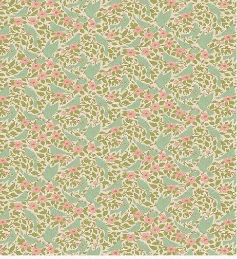 Tilda Fabrics Songbird  TIL100650 Green Online