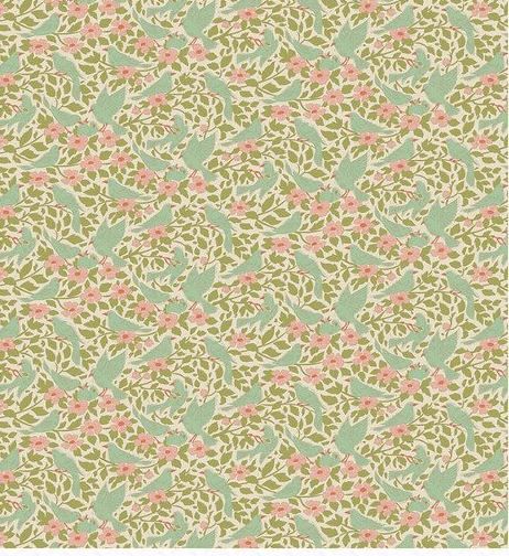 Tilda Fabrics Songbird  TIL100650 Green Online