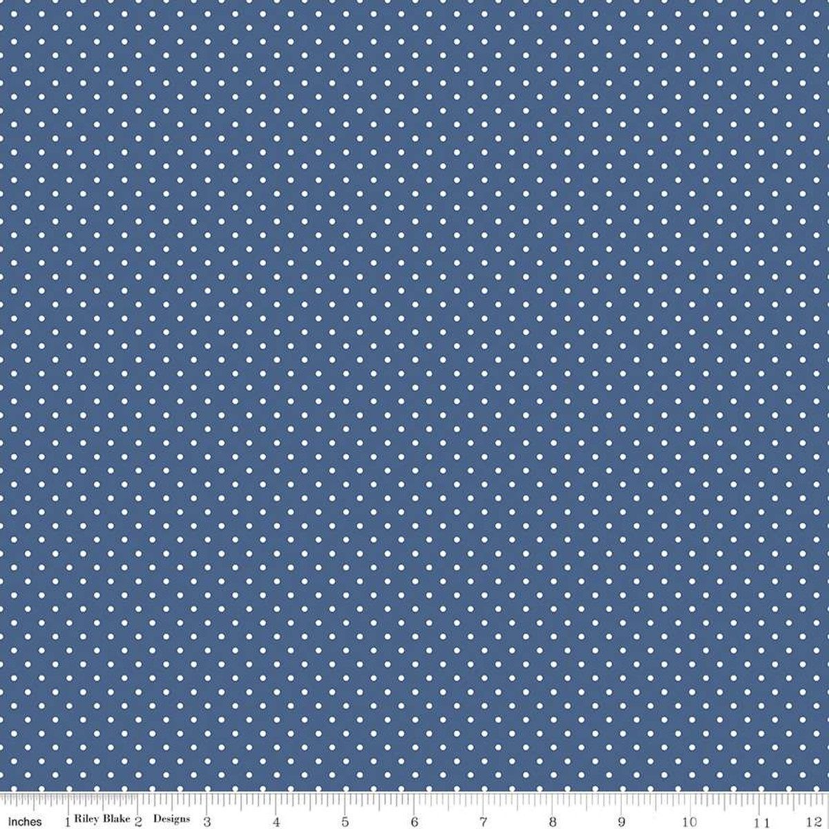Riley Blake Swiss Dot C670 Denim Online