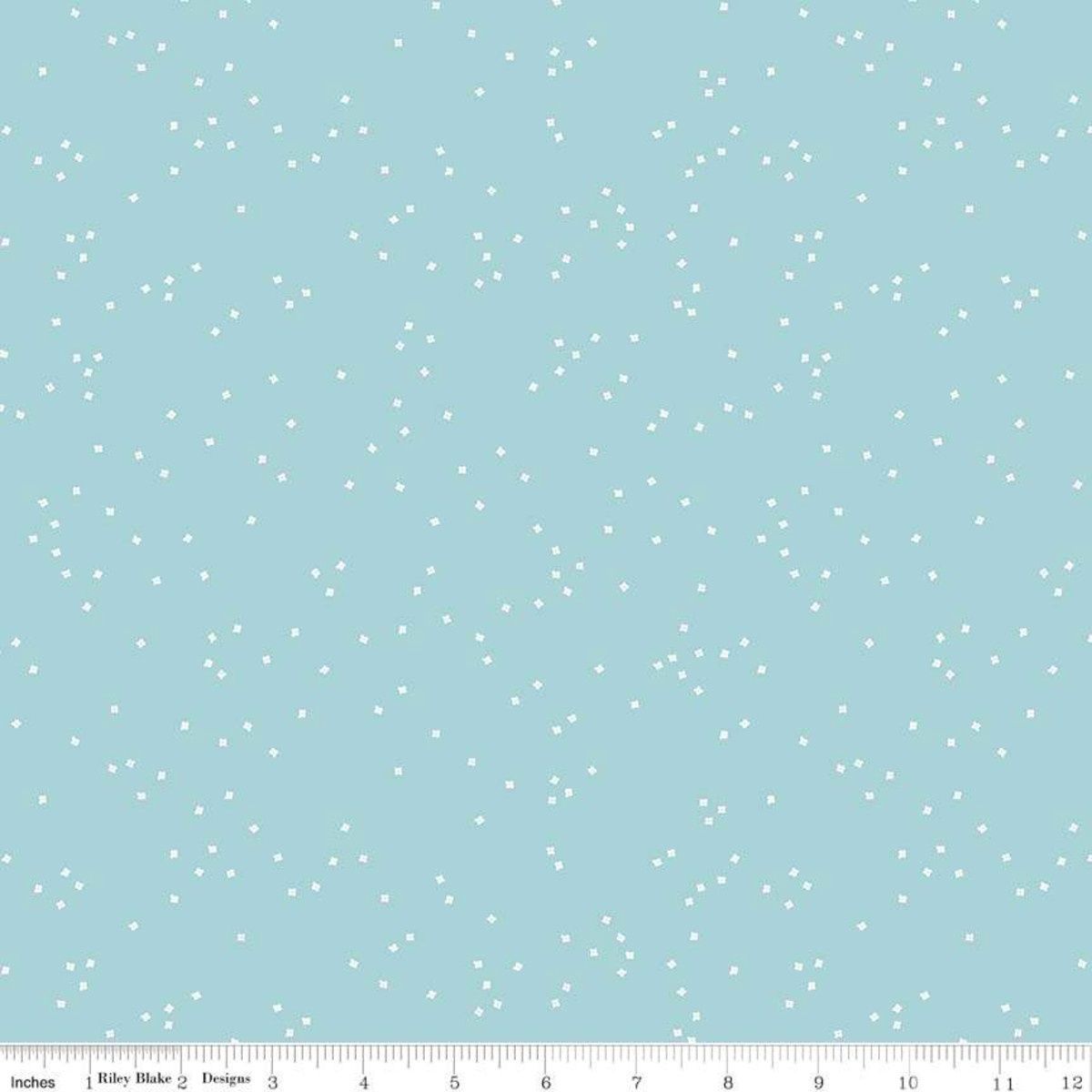 Riley Blake Blossoms in Color C715-Aqua Online