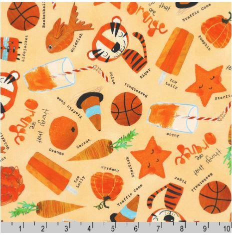 Robert Kaufman Things That Are Colors 22061 8 Orange Online