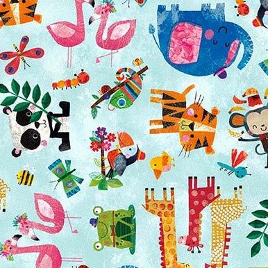 Blank Quilting Zoo Crew B-3865-11 Soft Blue Online