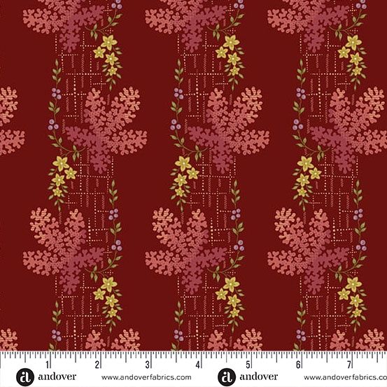 Andover Fabrics Dahlia  A-1374-R Crimson Online