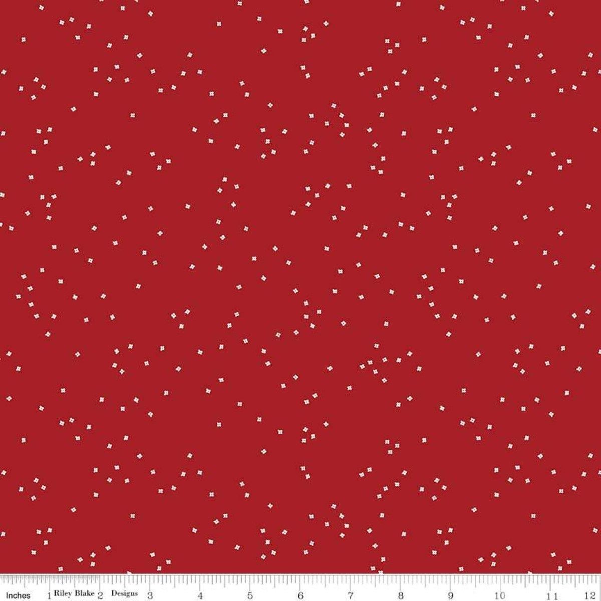 Riley Blake Blossoms in Color C715-Barn Red Online