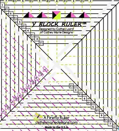 Cathey Marie Designs Y Block Ruler CMD201R