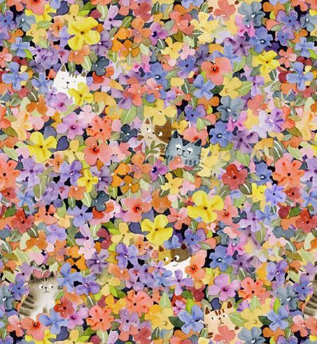 Windham Fabrics Cats Around Town 55000-1 Multi Online