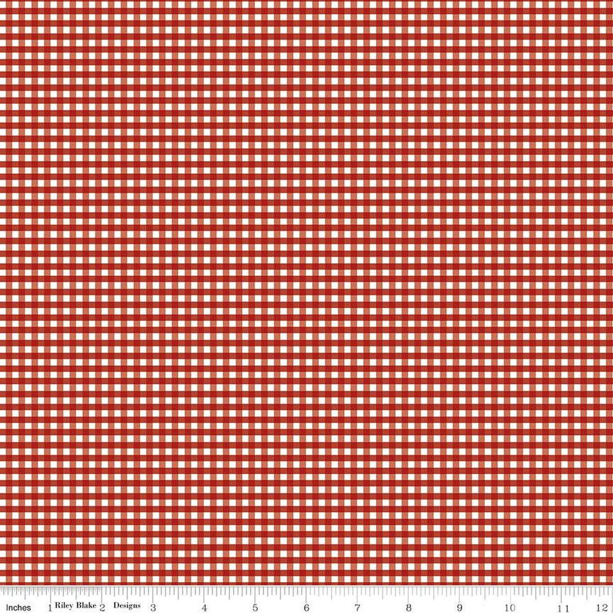 Riley Blake Designs 1/8" Gingham C440-Barn Red Online