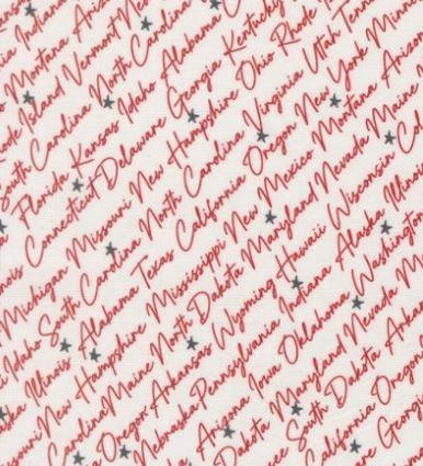 Moda Fabrics Independence Day 55721 23 Vanilla Red Online