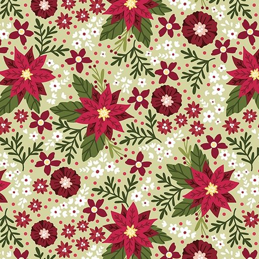 Benartex Snow Fall 17037-86 Crimson Online