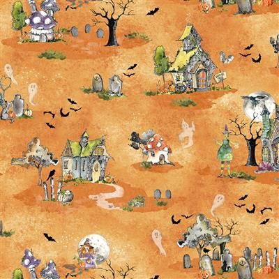 Clothworks Witch's Tale Digital  Y4786-71 Rust Online