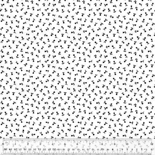 Windham Fabrics Pen &amp; Ink by Whistler Studios Bud 53569-1 White Online