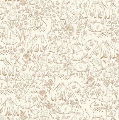 Makower UK Little Ones  MU-194-V Brown Online