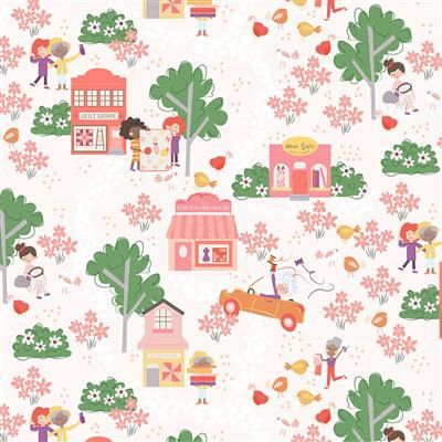 Clothworks Shop Hop Digital Y4796-132 Pale Pink Online