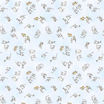 Clothworks Mouseplay Y4752-136 Pale Blue Online