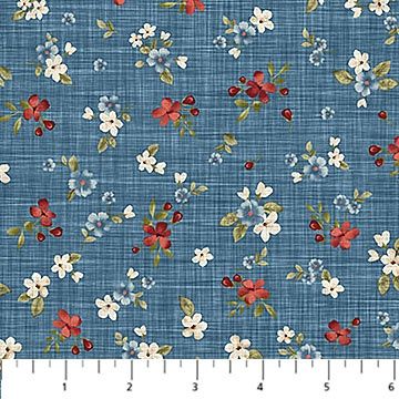Northcott Fabrics Farmhouse Sampler 28605-44 Blue Multi Online