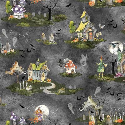 Clothworks Witch's Tale Digital  Y4786-7 Dark Gray Online