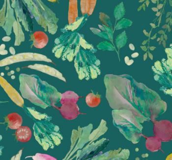 Lewis &amp; Irene Vegetable Patch BG077 Teal Online