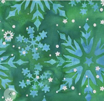 Anthology Fabrics Sparkly Christmas Batik 3918QM-X Green Online