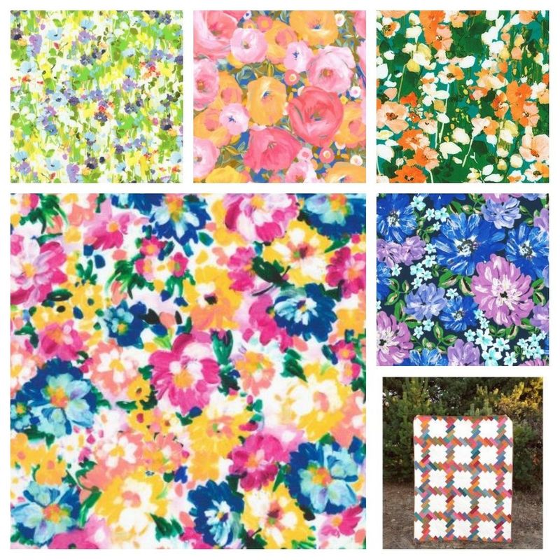 Phoebe Quilt Painterly Petals Quilt Kit