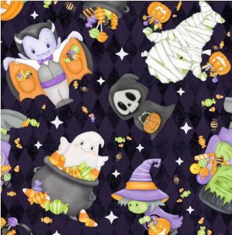 Henry Glass &amp; Co. Moonlight Mischief Q-2552G-55 Dark Purple Online